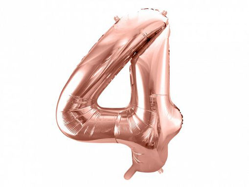 Picture of FOIL BALLOON NUMBER 4 ROSE GOLD 34 INCH